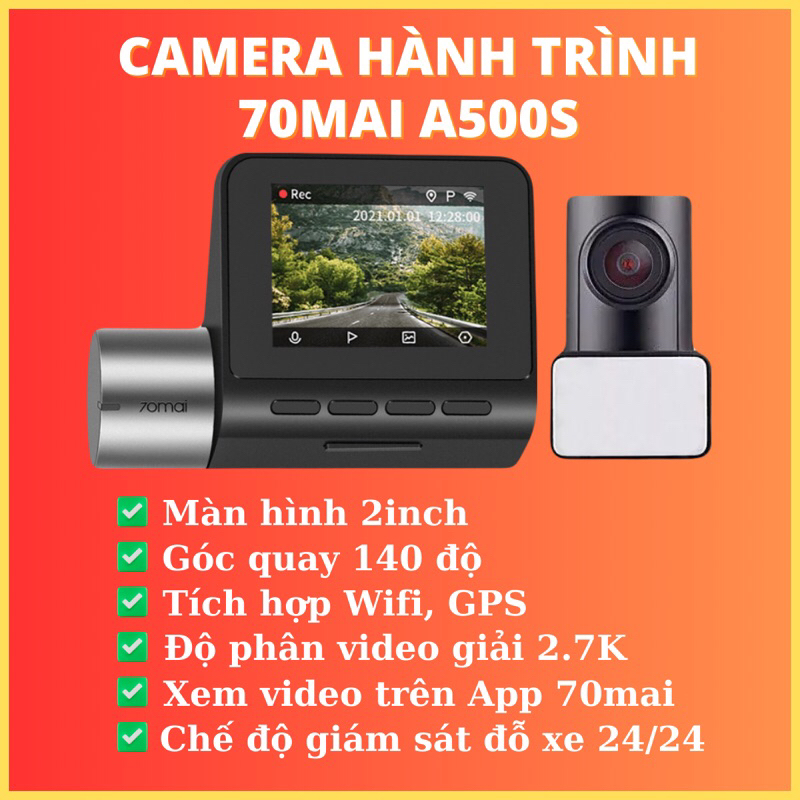 Camera hành trình 70mai Dash Cam Pro Plus + A500s( phiên bản quốc tế)