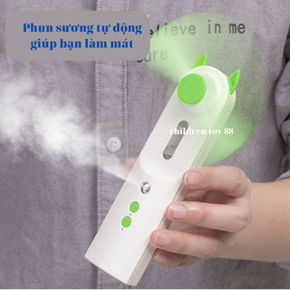 Quạt mini phun sương, sạc USB, cực mát