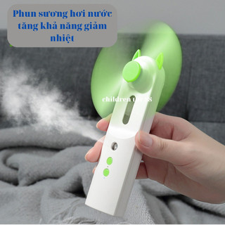 Quạt mini phun sương, sạc USB, cực mát