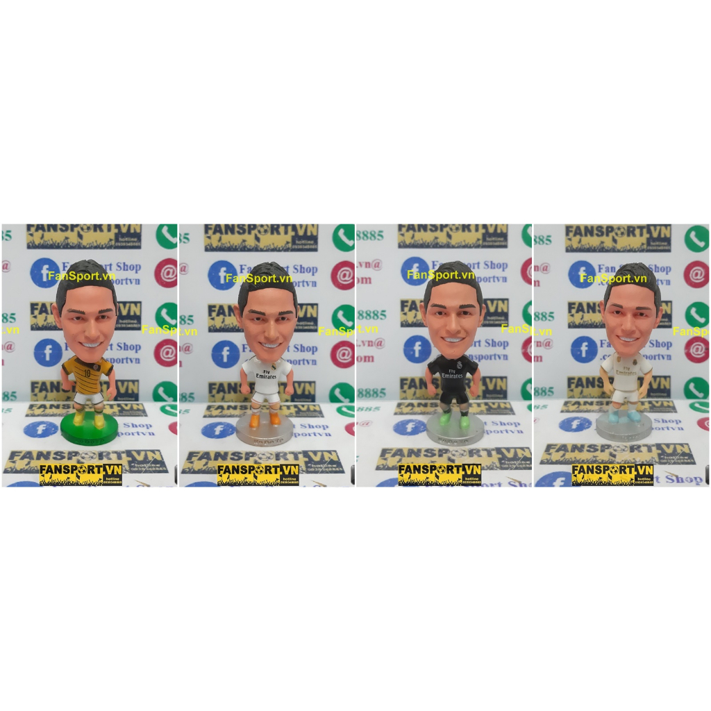 Tượng cầu thủ bóng đá James Rodriguez 10 Colombia Real Madrid 2014-2015 2019-2020 home yellow white kodoto soccerwe