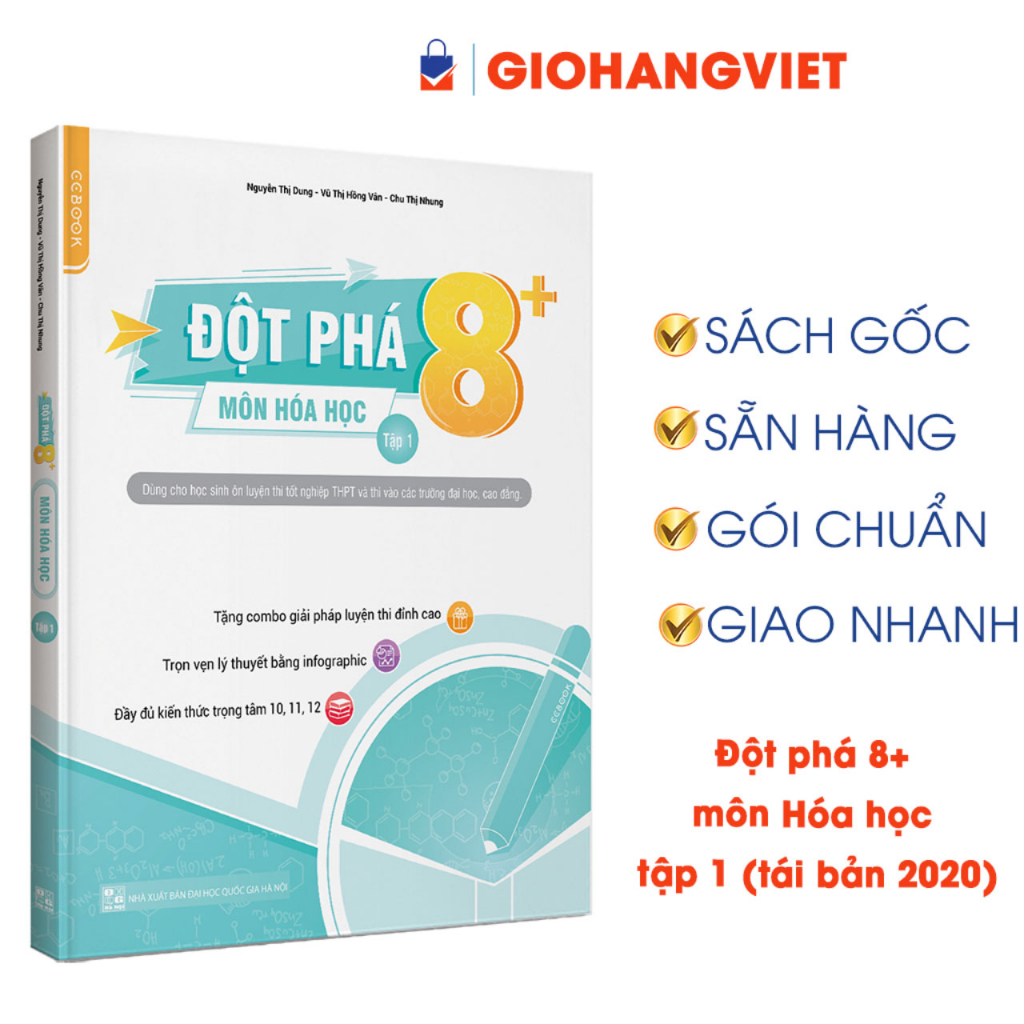 Sách - Đột phá 8+ môn Hóa học tập 1 (tái bản 2020)