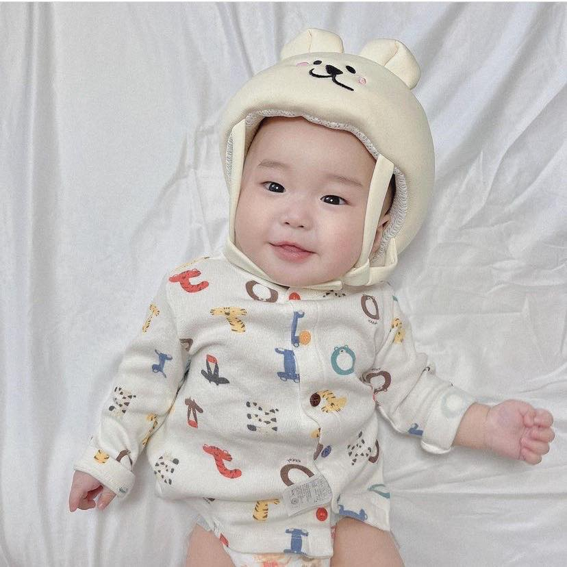 Mũ bảo vệ đầu tập bò, tập đi, tập ngồi cho bé phong cách Hàn Quốc hàng hãng Mielmom