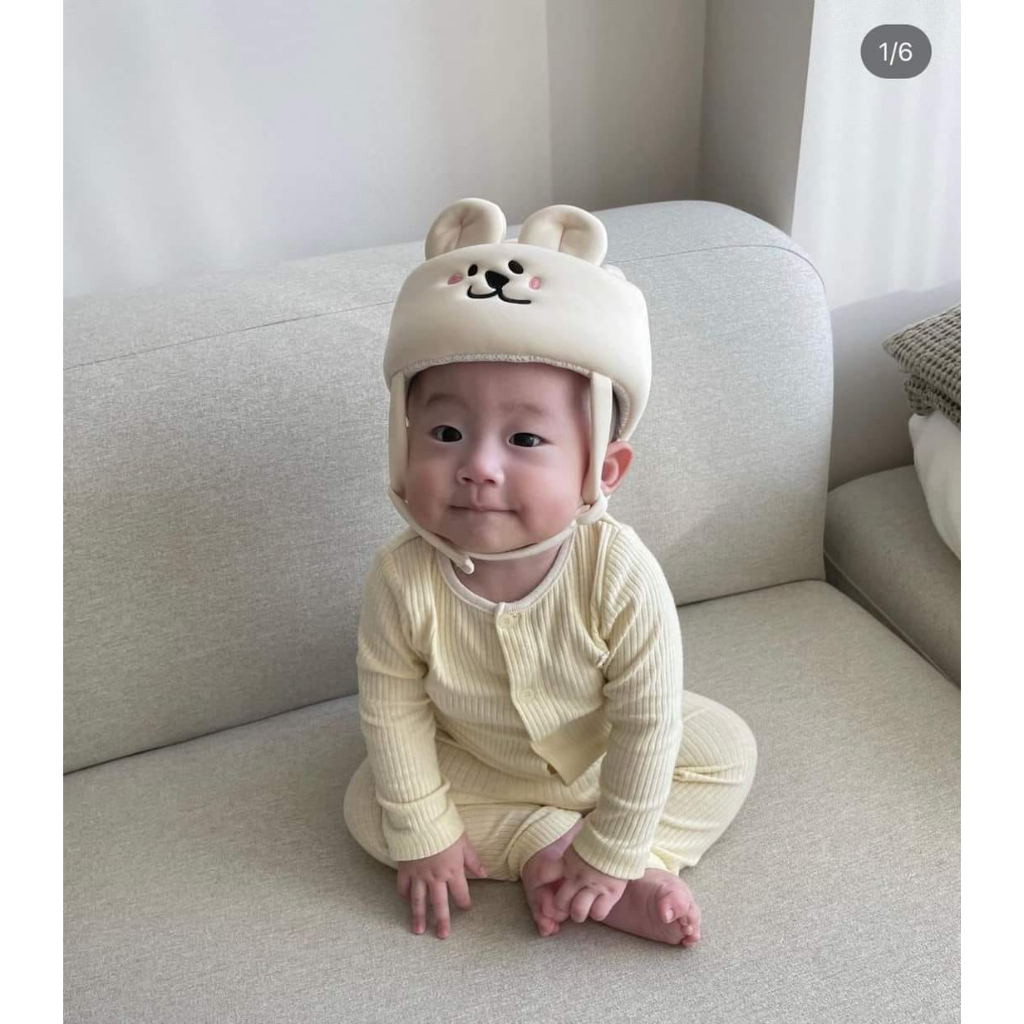 Mũ bảo vệ đầu tập bò, tập đi, tập ngồi cho bé phong cách Hàn Quốc hàng hãng Mielmom