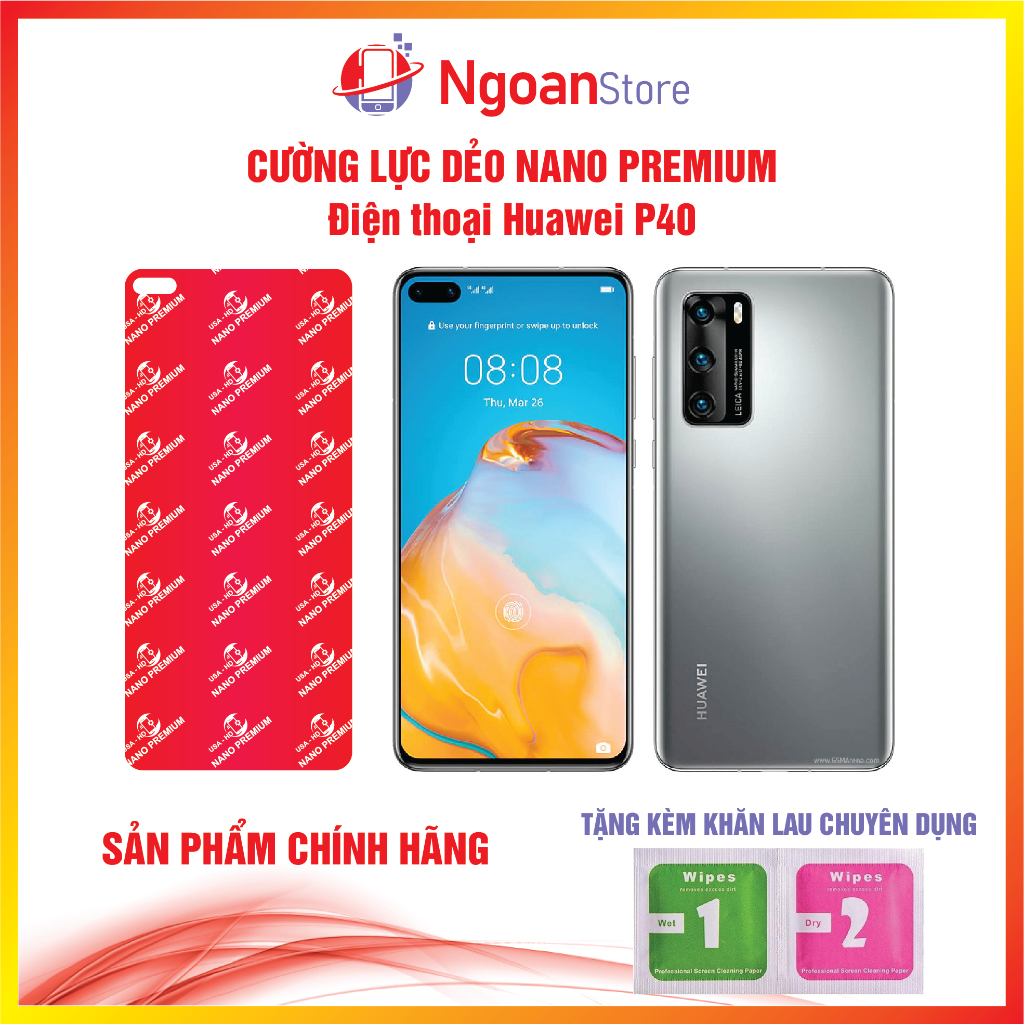 Cường lực dẻo Nano cho Điện thoại Huawei P40 - Ngoan Store