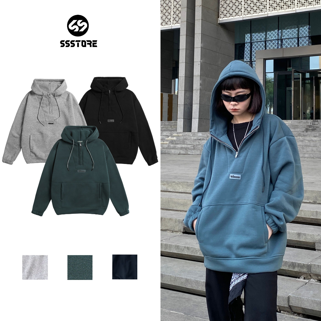 Áo khoác hoodie tag DESSU nỉ bông phối dây kéo nhiều màu form rộng nam nữ_SSSTore | BigBuy360 - bigbuy360.vn