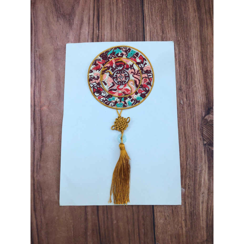 Tấm tròn thêu hoa xinh xắn 15cm