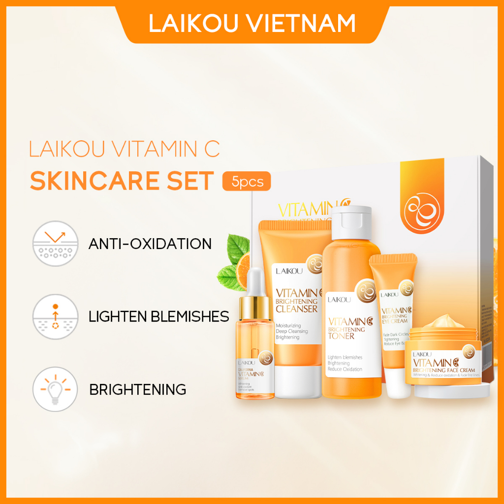 Bộ 5 sản phẩm chăm sóc da vitamin C/LAIKOU Vitamin C skincare set