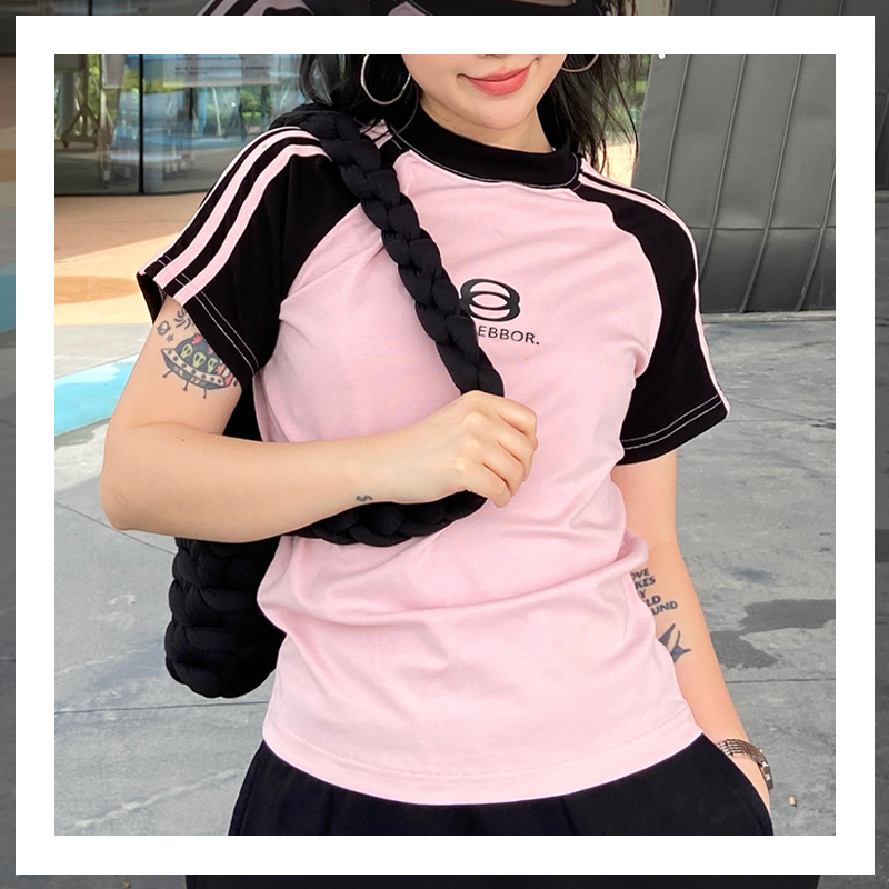 Kamyl ÁO THUN BABY TEE RAGLAN ÁO HỒNG TAY ĐEN THỂ THAO DỄ PHỐI ĐỒ