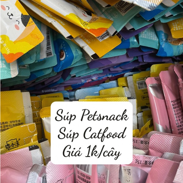 Combo 50 Súp Thưởng Catfood & Petsnack,Catfood & petsnack Súp Thưởng giá ưu đãi 😽Siêu Tiết Kiệm 😽Bán lẻ giá sĩ 😽