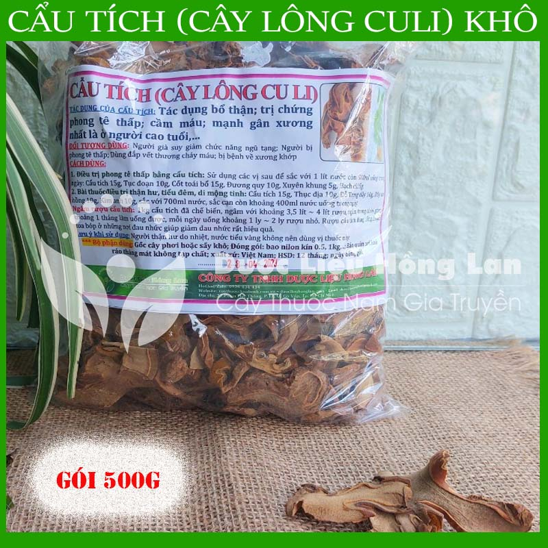 Thảo dược CẨU TÍCH (CÂY LÔNG CULI) khô sạch đóng gói 500gram - congtyduoclieuhonglan