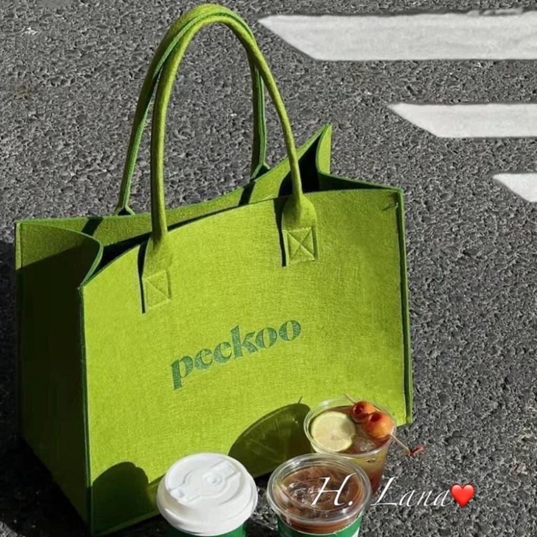Túi Xách PEEKOO Xanh Lá Hot Trand  FREESHIP Túi Xách Siêu Đẹp Siêu To Đi Du Lịch Đi Biển