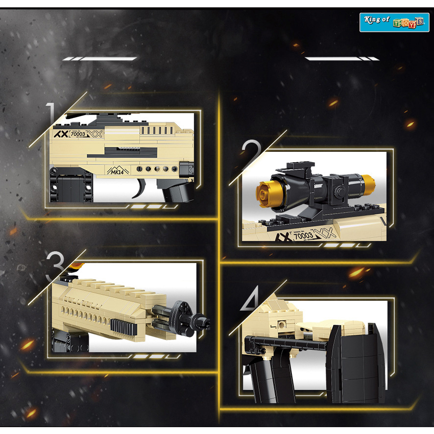 Đồ Chơi Lắp Ráp Mô Hình SCAR,VECTOR,M416,MK14 PUBG,CSGO Với 400+ Mảnh Ghép,Đồ Chơi Thông Minh Sáng Tạo Cho Bé
