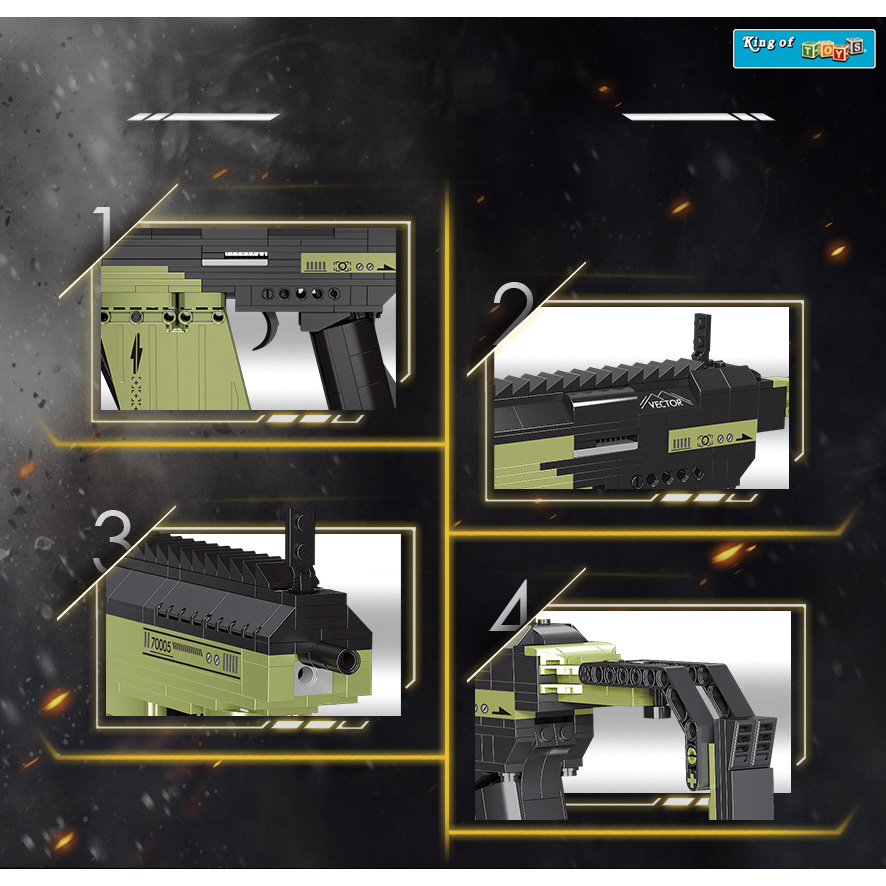 Đồ Chơi Lắp Ráp Mô Hình SCAR,VECTOR,M416,MK14 PUBG,CSGO Với 400+ Mảnh Ghép,Đồ Chơi Thông Minh Sáng Tạo Cho Bé