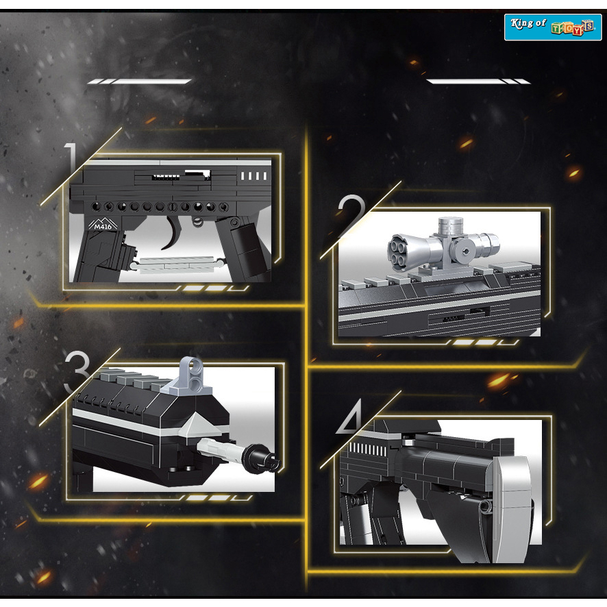 Đồ Chơi Lắp Ráp Mô Hình SCAR,VECTOR,M416,MK14 PUBG,CSGO Với 400+ Mảnh Ghép,Đồ Chơi Thông Minh Sáng Tạo Cho Bé