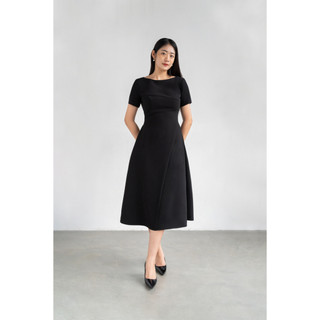 NINE 2 FINE - Váy đen công sở black layer dress