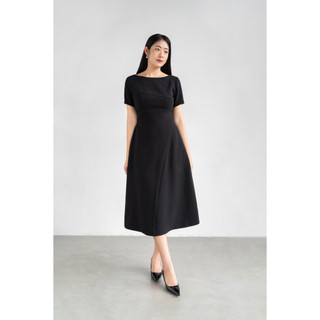 NINE 2 FINE - Váy đen công sở black layer dress