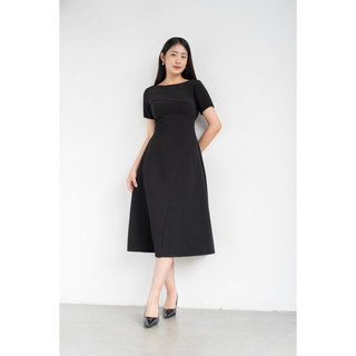 NINE 2 FINE - Váy đen công sở black layer dress