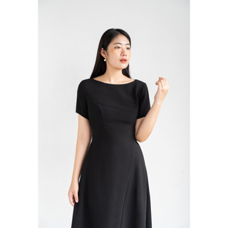 NINE 2 FINE - Váy đen công sở black layer dress