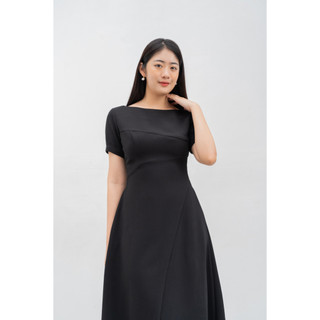NINE 2 FINE - Váy đen công sở black layer dress