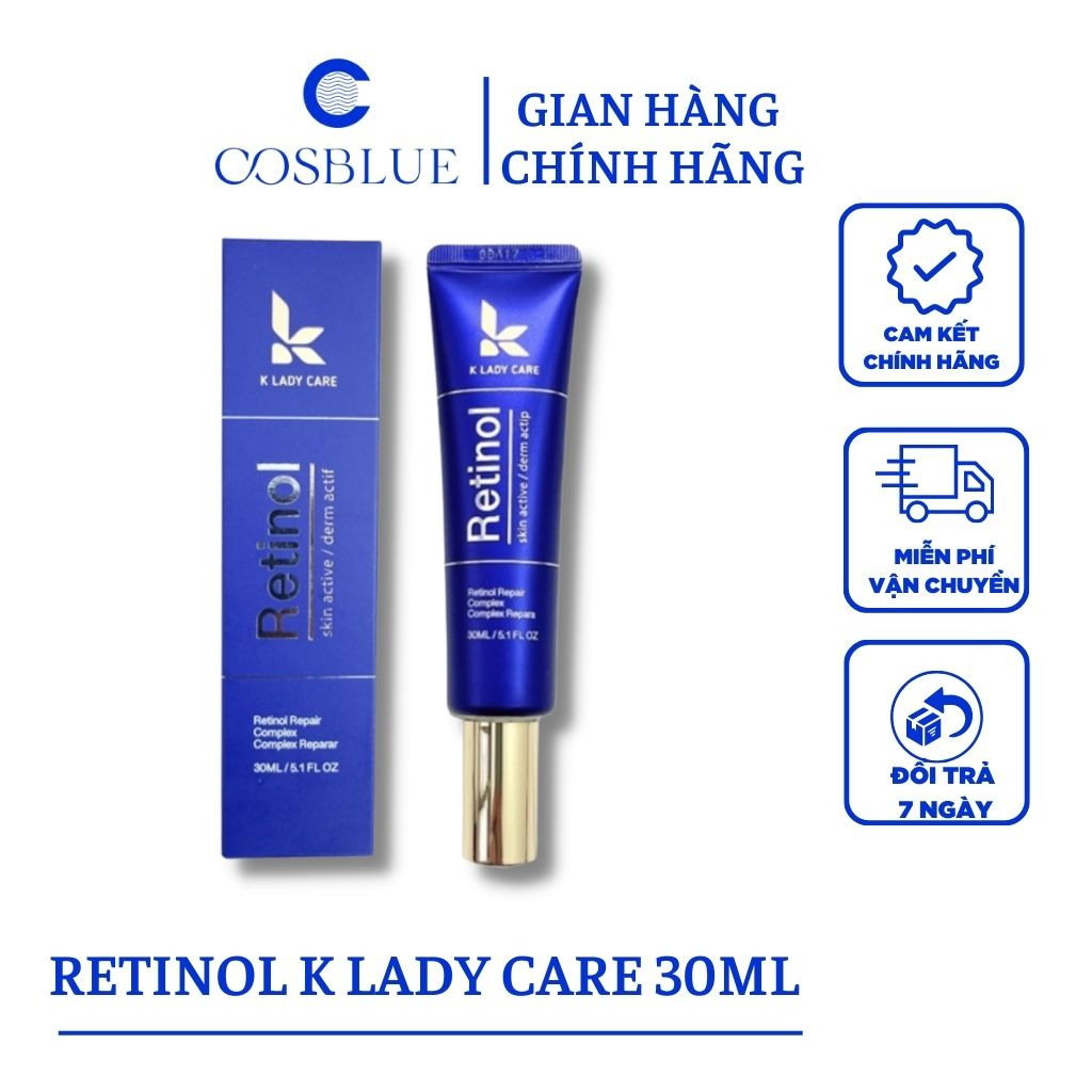 Kem dưỡng Retinol 0,5% K Lady Care 30ml Hàn Quốc giúp da trẻ hóa, căng bóng,mờ nhăn, se lỗ chân lông chính hãng