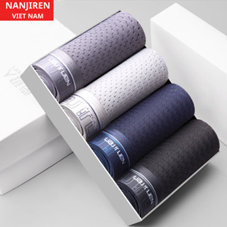 [CHÍNH HÃNG] Hộp 4 quần lót nam cao cấp vải lưới thun lạnh thoáng mát,co giãn đàn hồi