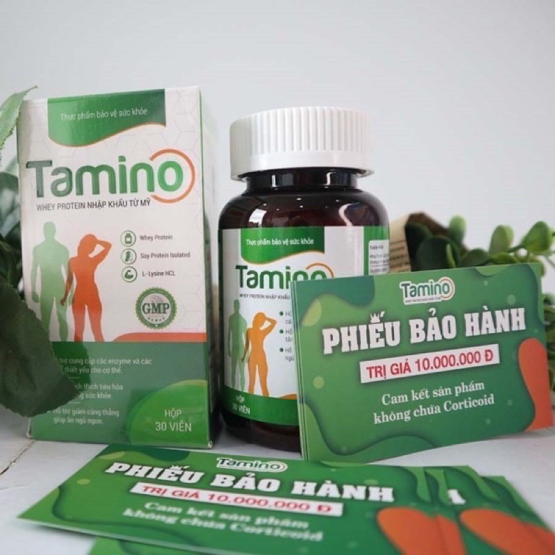 Tăng cân TAMINO Chính Hãng Nhập Khẩu Nguồn Gốc Từ Mỹ Hộp 30v Hỗ Trợ Cải Thiện Cân Nặng Cho Người Gầy Hiệu Quả Tức Thì