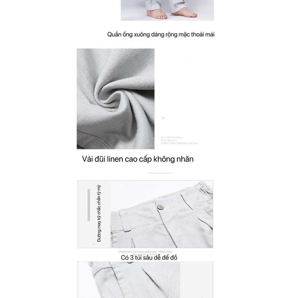 Quần đũi nam dài ống xuông mùa hè cao cấp