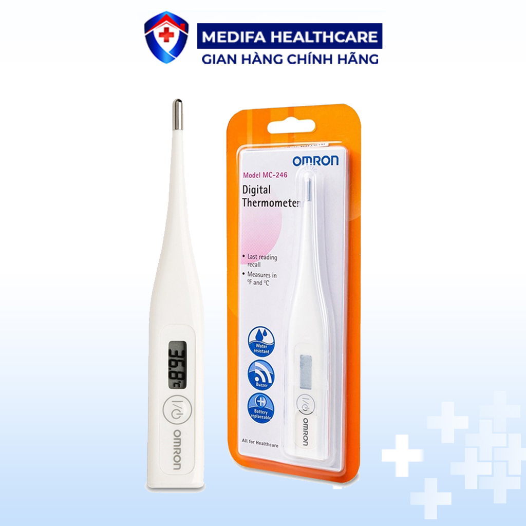 Nhiệt Kế Điện Tử Kẹp Nách OMRON MC-246 Không Chứa Thủy Ngân An Toàn, Chính Xác