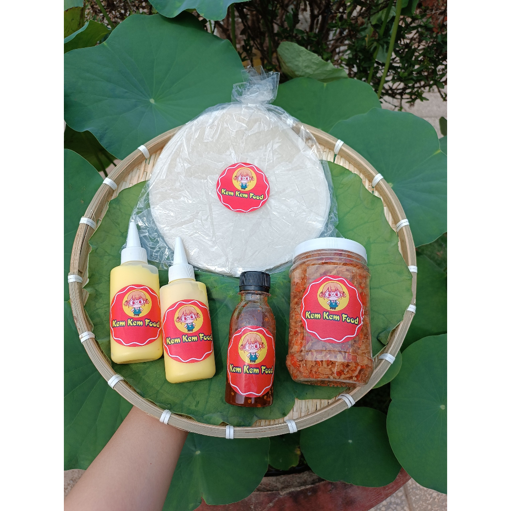 Bánh tráng phơi sương COMBO TIỂU HỌC Tôm Hành Phi + Bơ siêu béo + Sốt tắc gia truyền