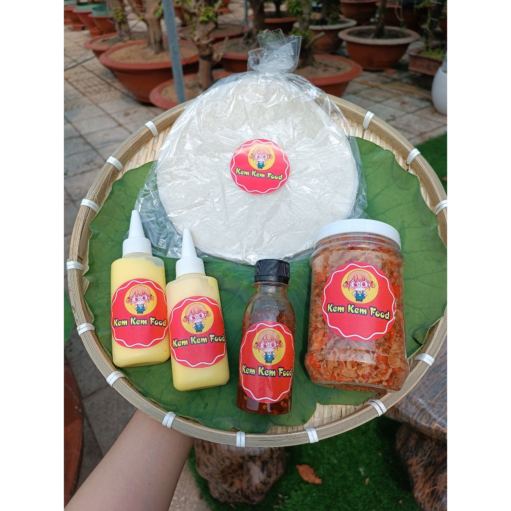 Bánh tráng phơi sương COMBO TIỂU HỌC Tôm Hành Phi + Bơ siêu béo + Sốt tắc gia truyền