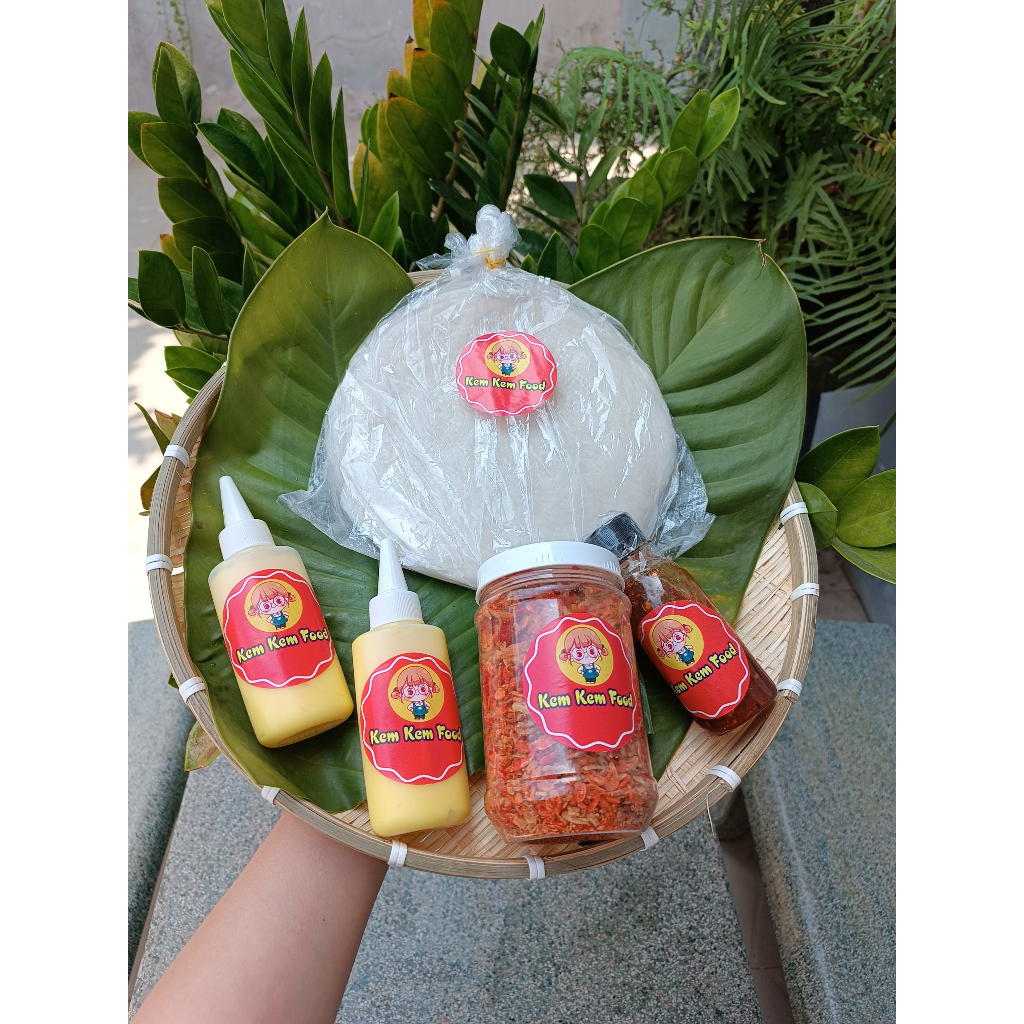 Bánh tráng phơi sương COMBO TIỂU HỌC Tôm Hành Phi + Bơ siêu béo + Sốt tắc gia truyền