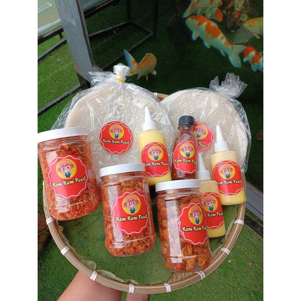 Bánh tráng phơi sương COMBO ĐẠI HỌC Tôm Hành Phi + Bơ siêu béo + Sốt tắc gia truyền + Tốp mỡ