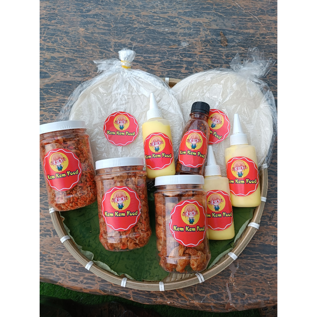 Bánh tráng phơi sương COMBO ĐẠI HỌC Tôm Hành Phi + Bơ siêu béo + Sốt tắc gia truyền + Tốp mỡ