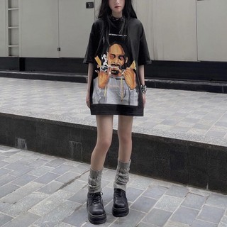 Áo Thun In Hình Hút Thuốc 3D Tay Lỡ From Thụng Dáng Unisex Nam Nữ. Cá Tính