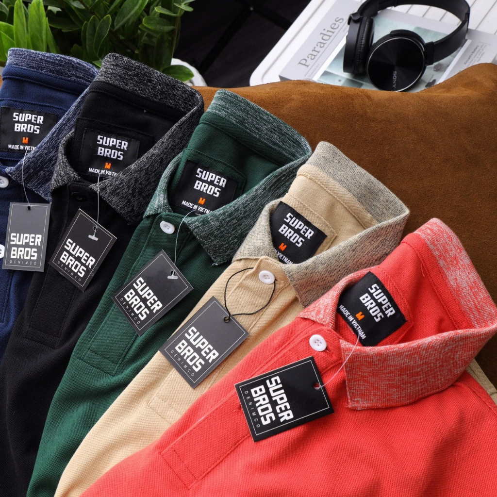 Áo Polo Super Bros Omber 5 Màu - Cotton Pique, Thoáng Mát, Form Slim Ôm Nhẹ Tôn Dáng - Hàng Chính Hãng.