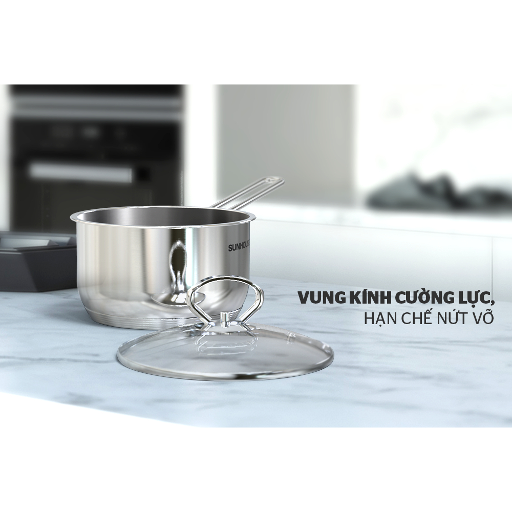 Nồi quấy bột inox 5 đáy Sunhouse SHG508-16