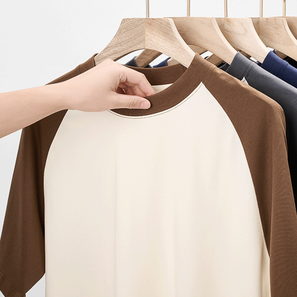 Áo phông trơn phối ráp lăng form rộng tay lỡ, áo thun trơn unisex chất liệu cotton Lee98 basic tee