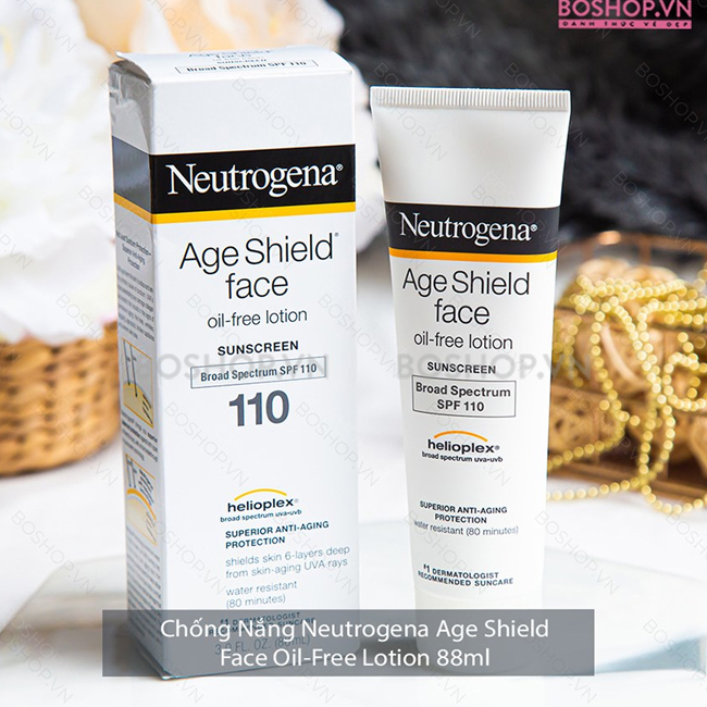 Kem chống nắng Neutrogena Age Shield Face SPF 110/SPF 70 88ml-mỹ ( không cỏ hộp )