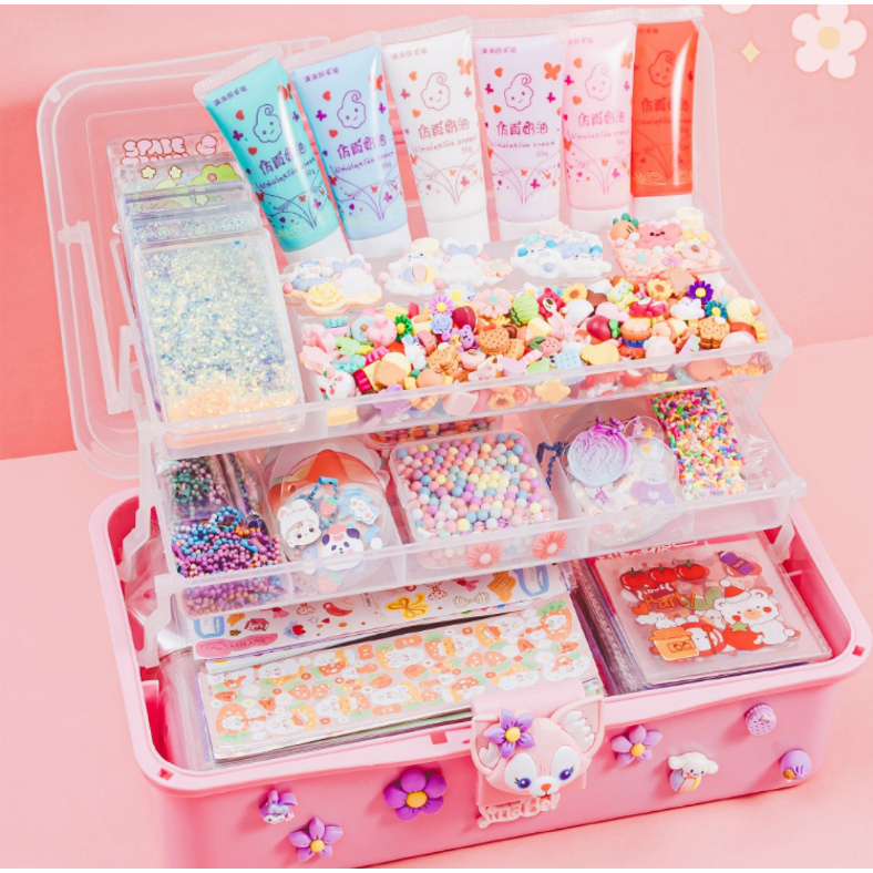 Bộ dụng cụ tự làm móc khóa bộ thẻ goo kem keo đồ chơi trang trí móc chìa khóa, ốp điện thoại, phụ kiện Mô Mô Home