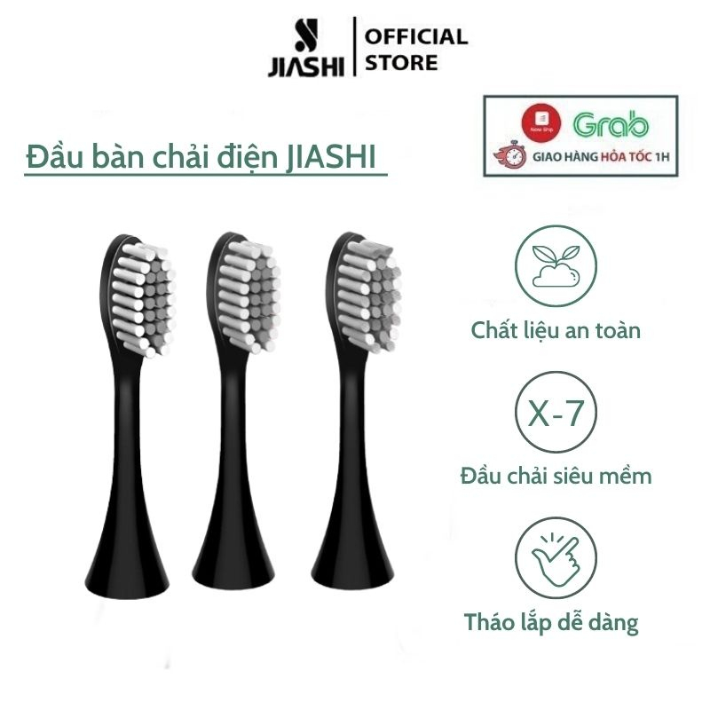 Đầu bàn chải đánh răng điện JIASHI, đầu cọ Sonic X-7 loại tròn chống thấm nước chất liệu lụa Dupont DBC02