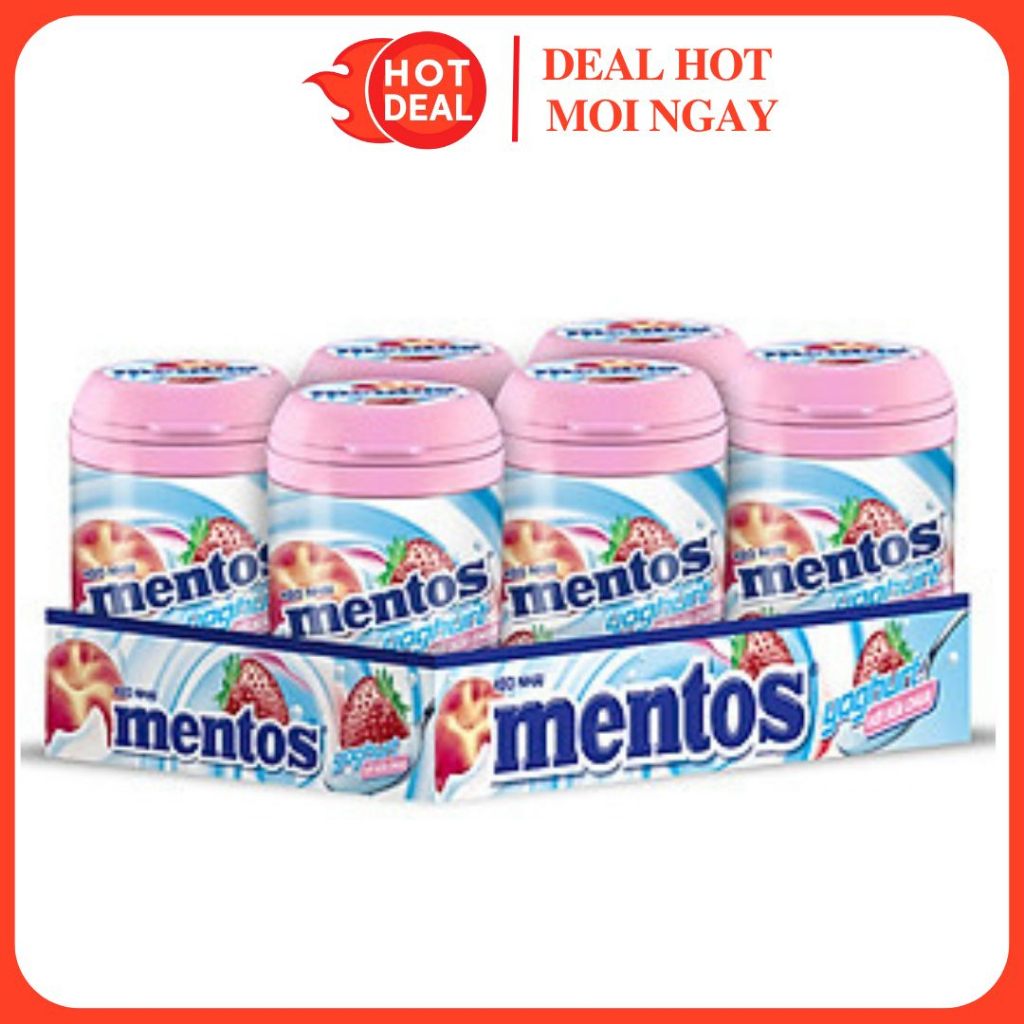 Kẹo Nhai Mentos Sữa Chua/Sinh Tố  Hũ 90G