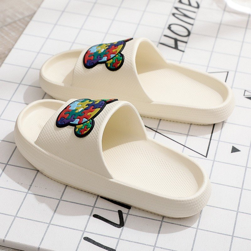 Dép bánh mì unisex nam nữ quai ngang để cao 4cm hai màu - Đen, Trắng