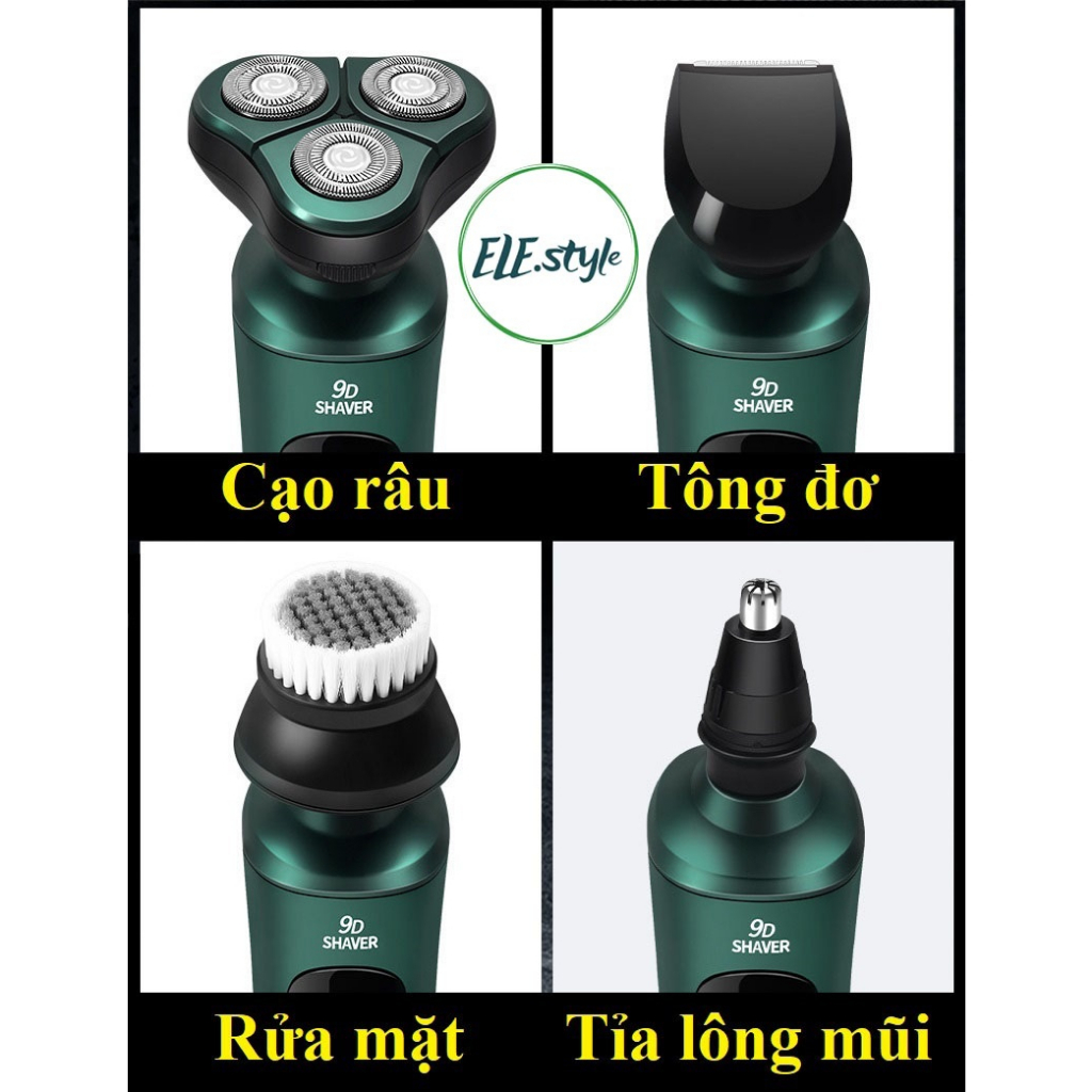Máy cạo râu đa năng 4in1 chống nước chuẩn IPX7 KINBA
