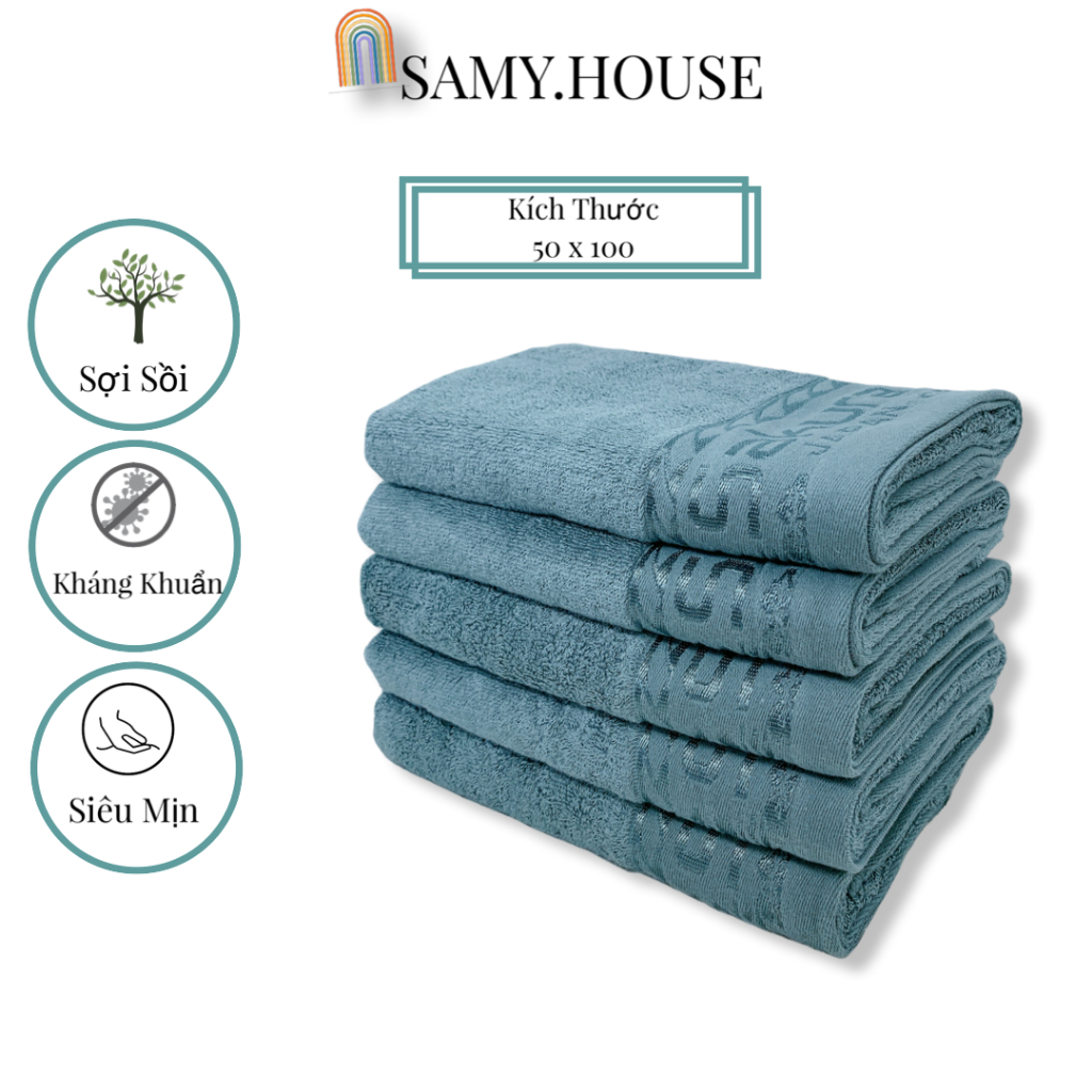 Khăn tắm siêu thấm nước, du lịch 50 x 100 sợi sồi kháng khuẩn thoáng khí mềm mịn
