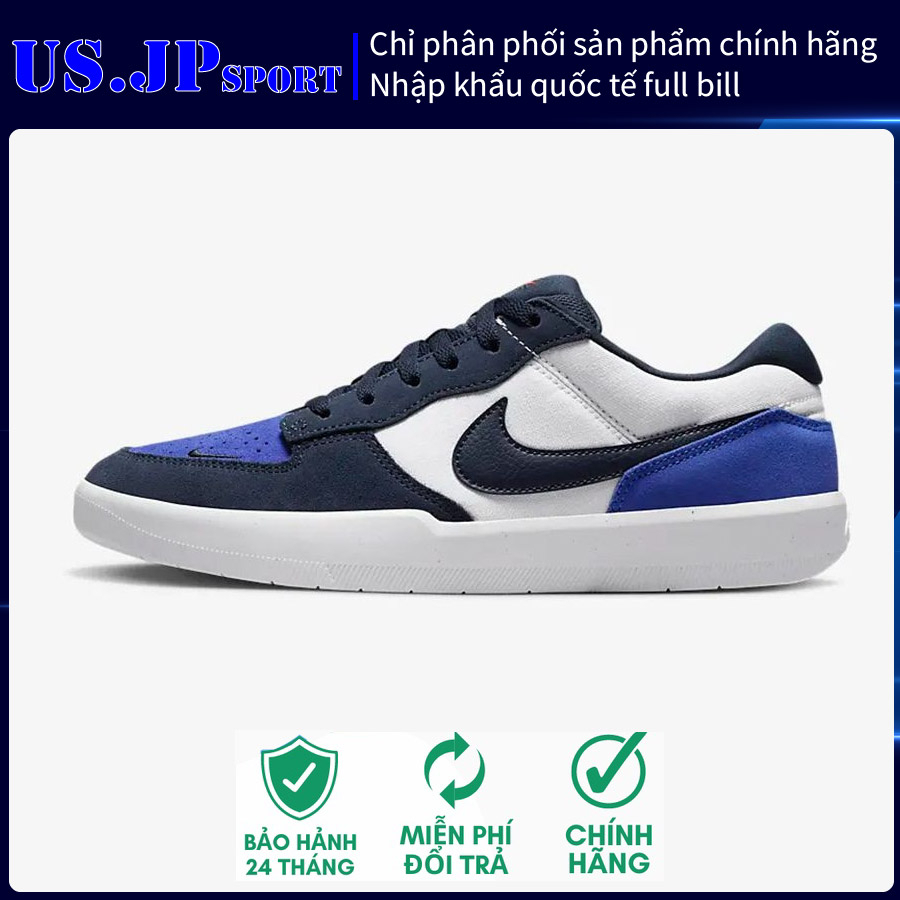 Giày sneaker Thể Thao Nike chính hãng SB Force 58 da lộn cao cấp nhiều màu Xanh Trắng đen đỏ DV5477-401 usjp store