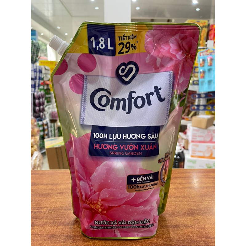 Nước xả vải Comfort hương vườn xuân mới 1,8l