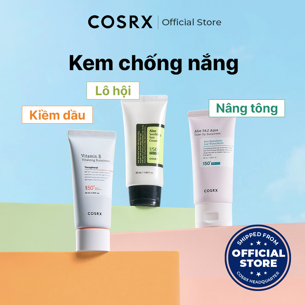 [COSRX OFFICIAL MALL] Kem chống nắng Cosrx 3 loại SPF50 - 50ml