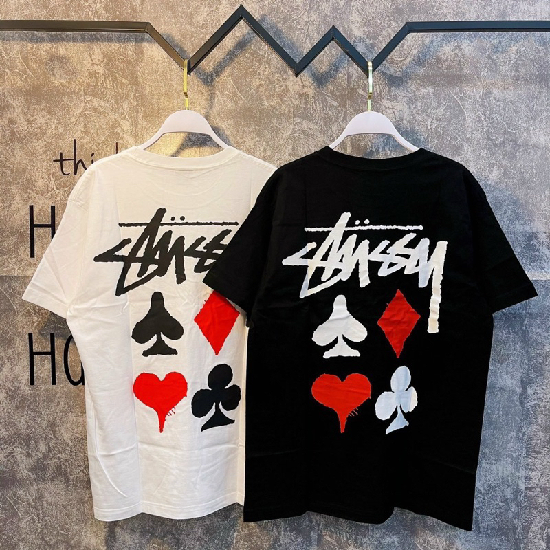 Áo Thun Stu.ssy Cotton Dày Dặn Đầy Đủ Tag Nam Nữ