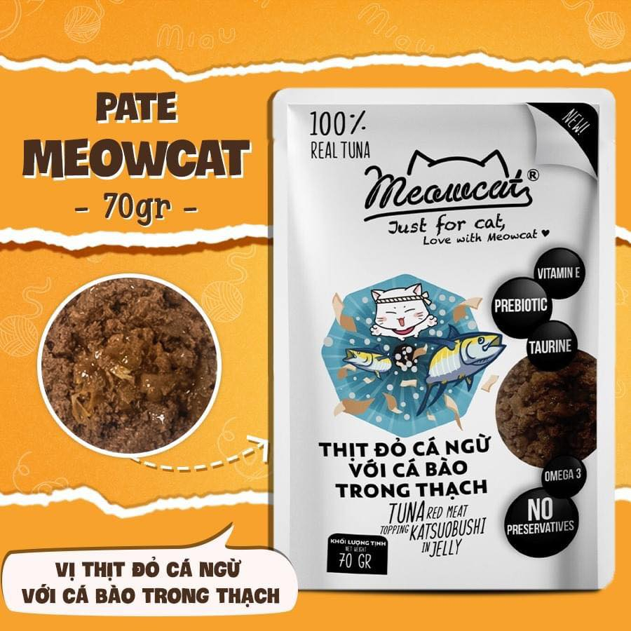 súp pate Meowcat 70gr có 9 vị dành cho mèo