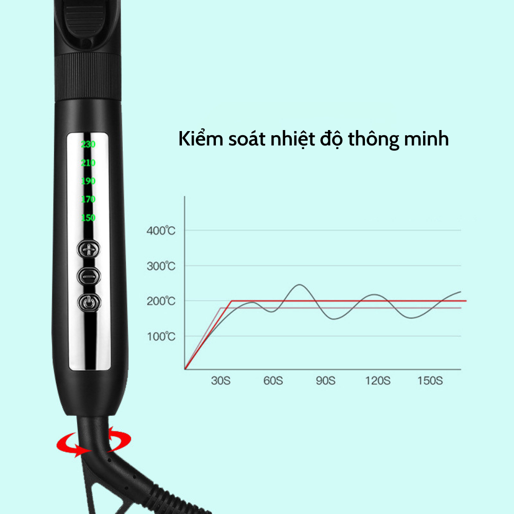 Máy uốn tóc xoăn truyền thống AKIO size 28mm 32mm